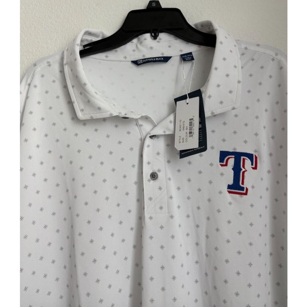 NWT Mens Big & Tall Cutter & Buck Texas Ranger Polo Size 4XL - Picture 3 of 5